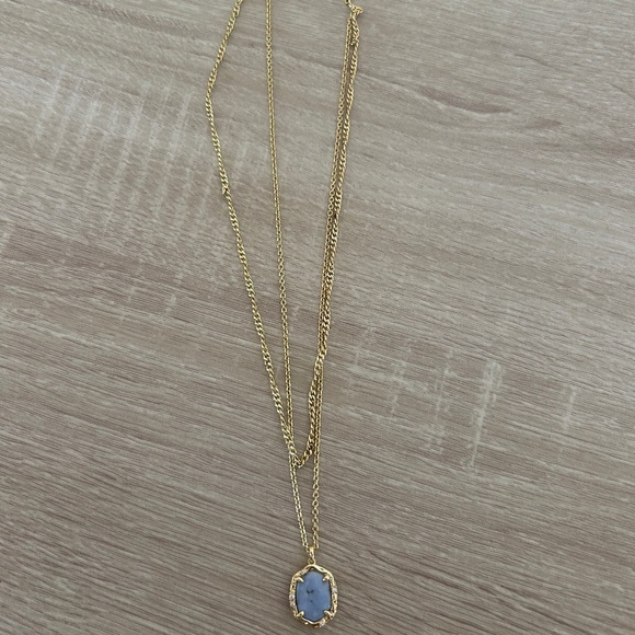 Kendra Scott Layered Blue Pendant Necklace - Picture 1 of 5
